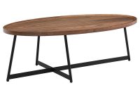 Niklaus Oval Walnut Coffee Table Euro Style Eurway in dimensions 1000 X 1000