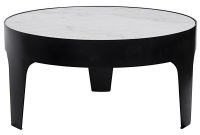 Noir Cylinder Round Coffee Table Black Candelabra Inc intended for proportions 1000 X 1000