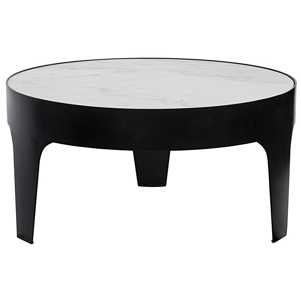 Noir Cylinder Round Coffee Table Black Candelabra Inc intended for proportions 1000 X 1000