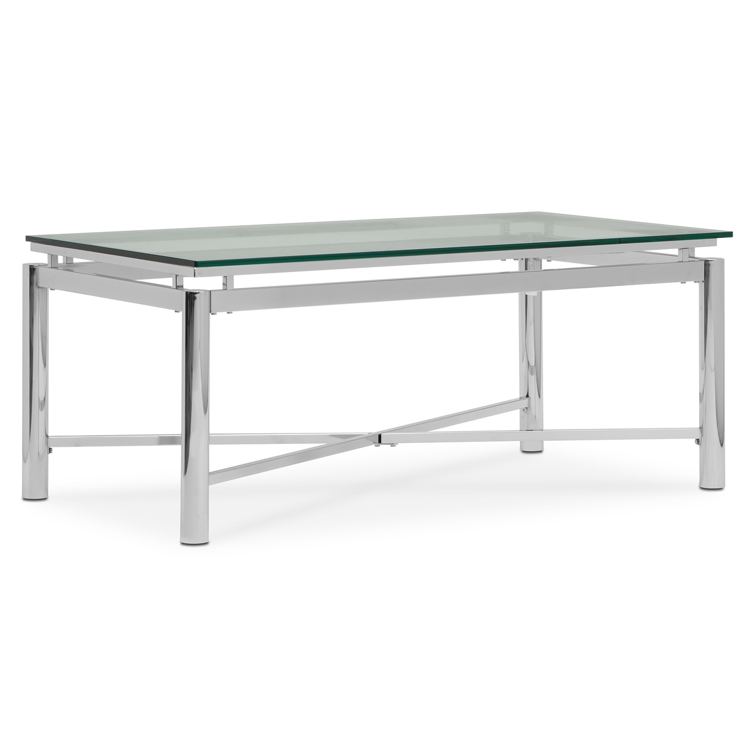 Nova Coffee Table Silver Value City Furniture And Mattresses throughout dimensions 1500 X 1500