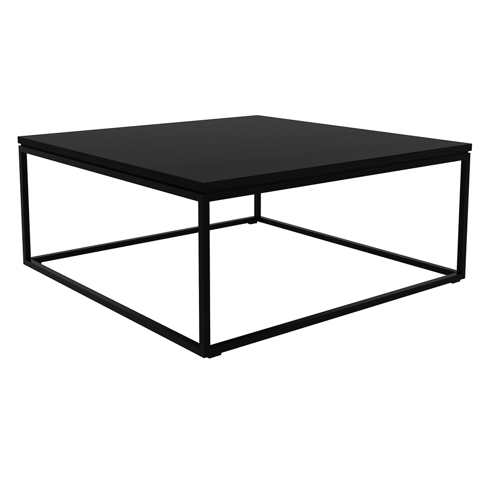 Oak Coffee Table Oakblack Metal Rouse Home throughout dimensions 1000 X 1000