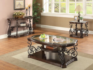 Occasional Group Traditional Coffee Table With Tempered Glass Top within measurements 3918 X 2948