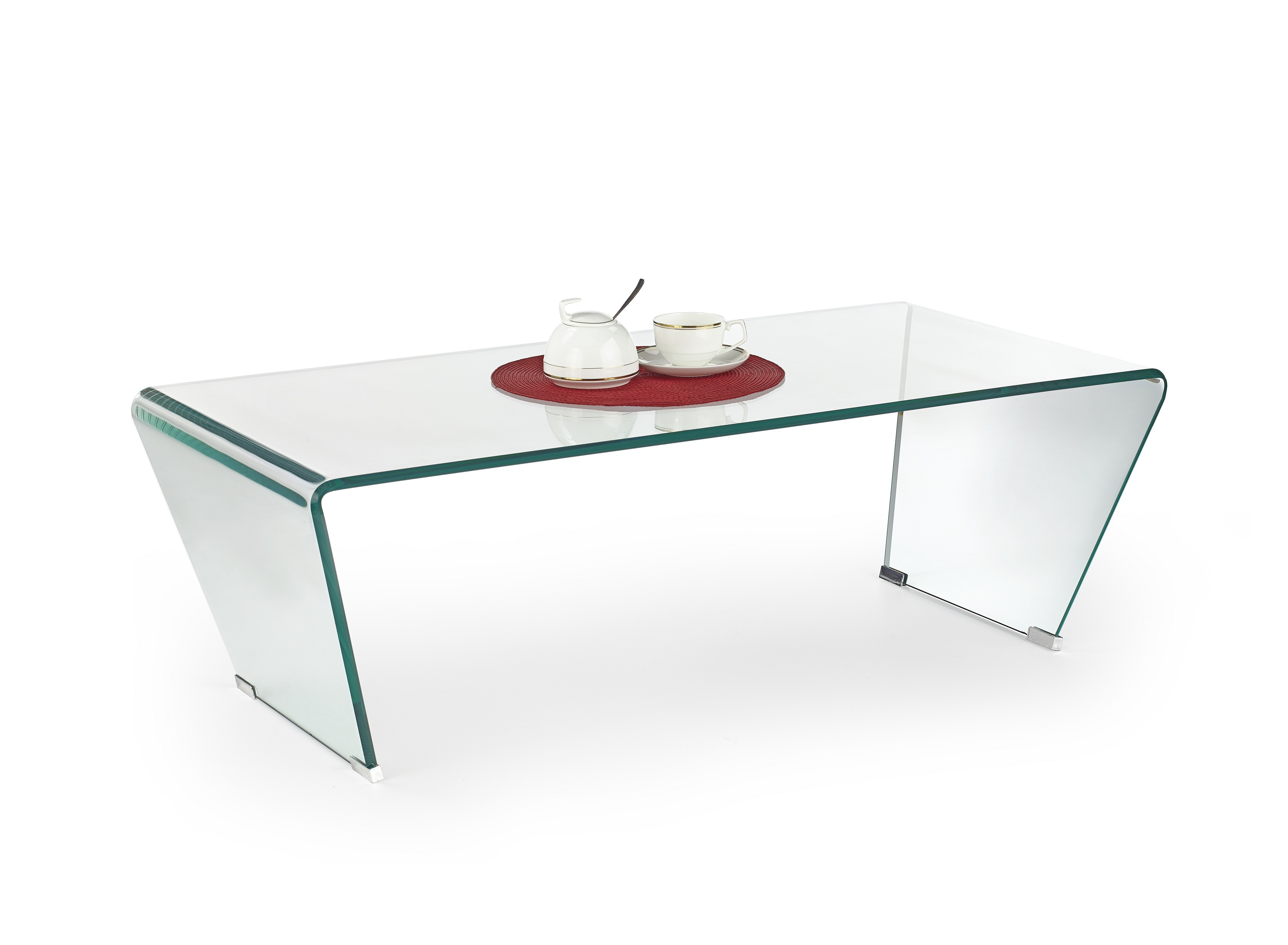 Olly Clear Bent Glass Coffee Table With Angled Legs regarding proportions 4943 X 3627