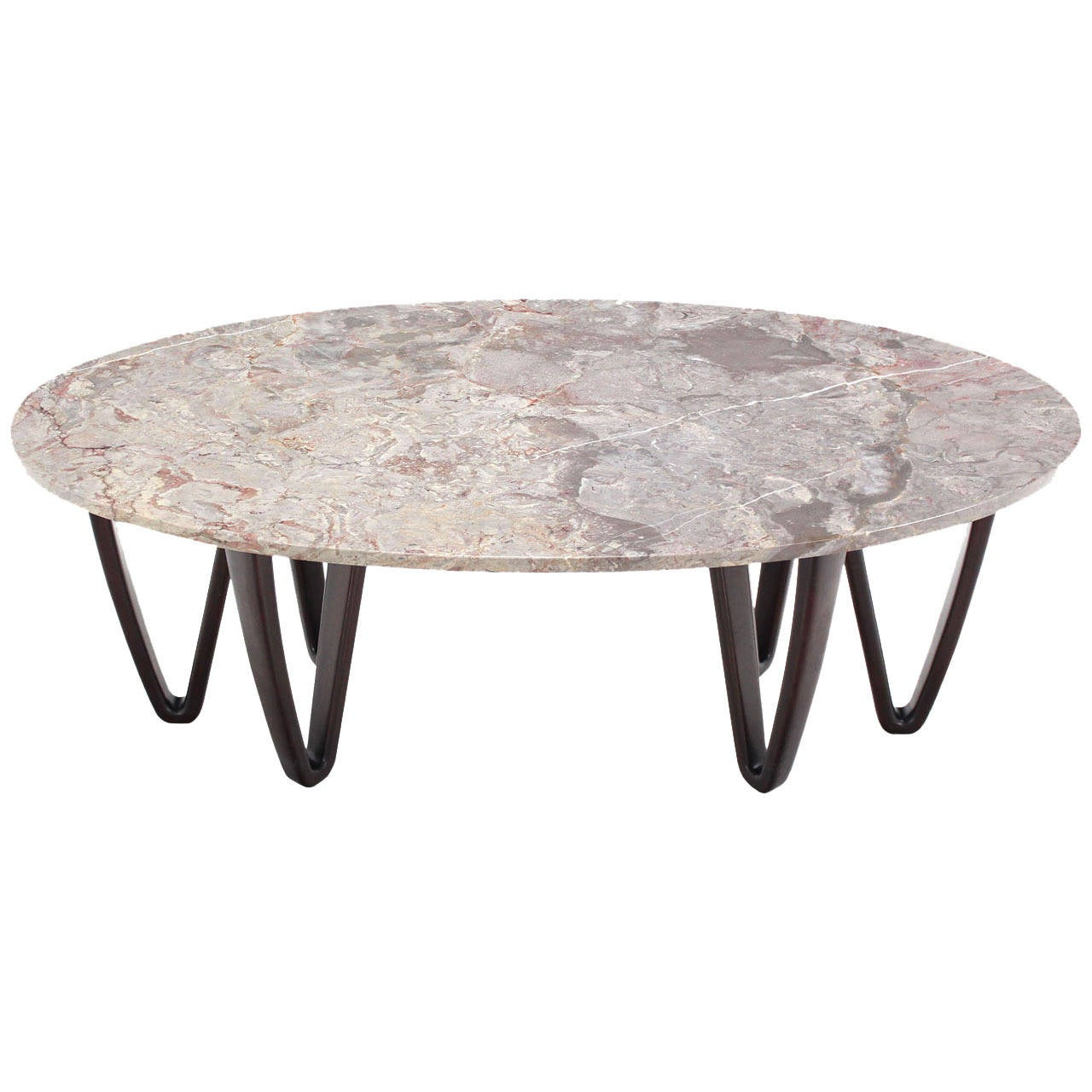 Oval Marble Top Coffee Table On Wooden Hair Pin Legs At 1stdibs throughout dimensions 1280 X 1280