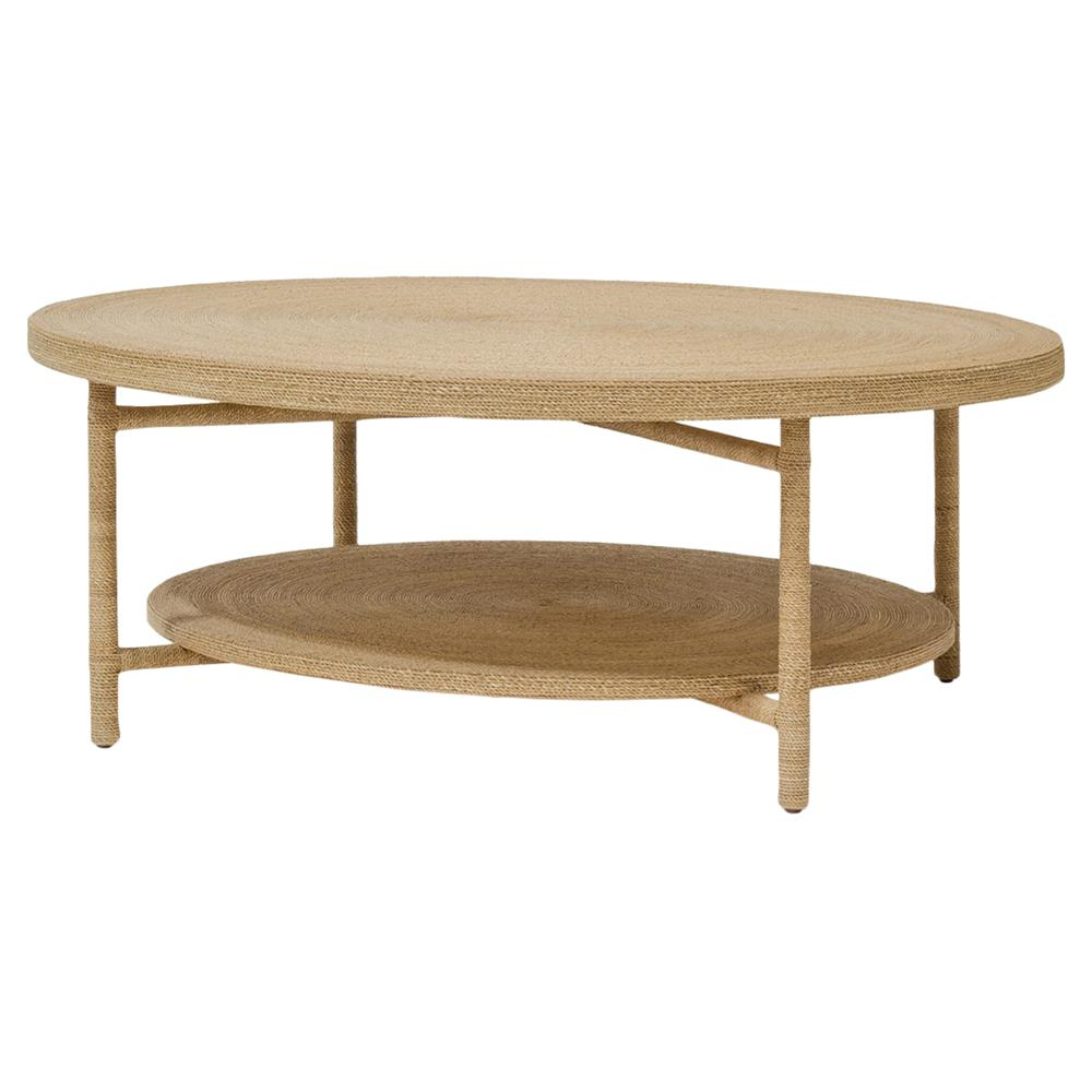 Palecek Monarch Coastal Wrapped Rope Seagrass Round Coffee Table for sizing 1000 X 1000