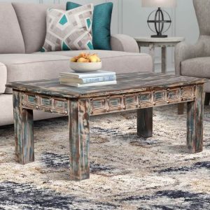 Parkdale Distressed Reclaimed Wood Rustic Coffee Table in proportions 1200 X 1200