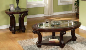 Perseus Glass Top Wooden Coffee Table Set Montreal Xiorex for size 1600 X 943