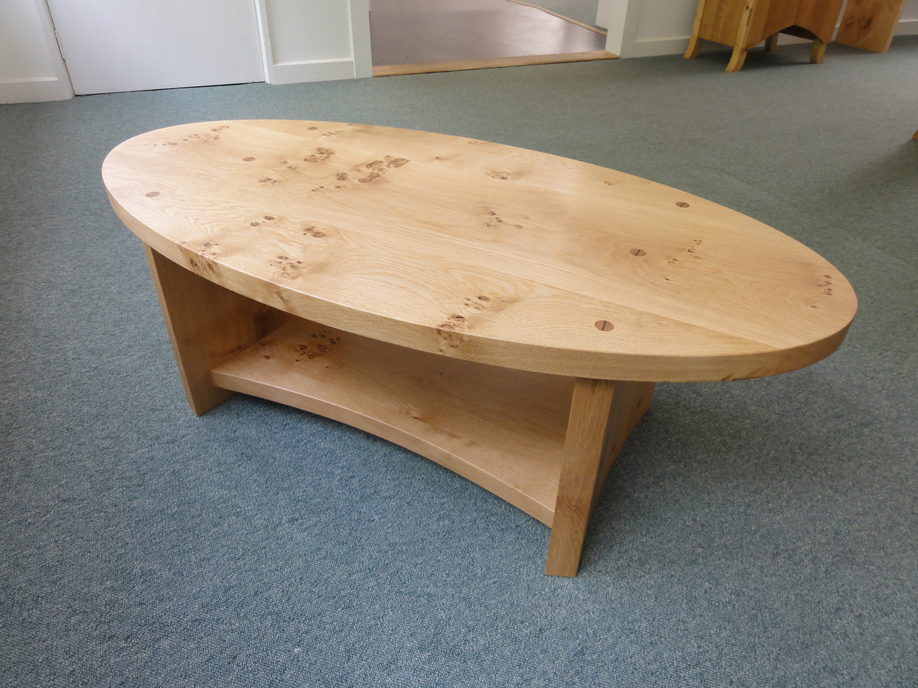 Pippy Oak Oval Coffee Table Real Wood Studios inside measurements 1333 X 1000