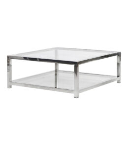 Polished Steel Square Coffee Table with regard to sizing 1200 X 1372