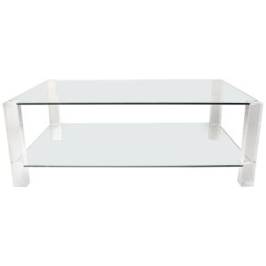Porta Romana Glass And Lucite Coffee Table At 1stdibs in sizing 3000 X 3000