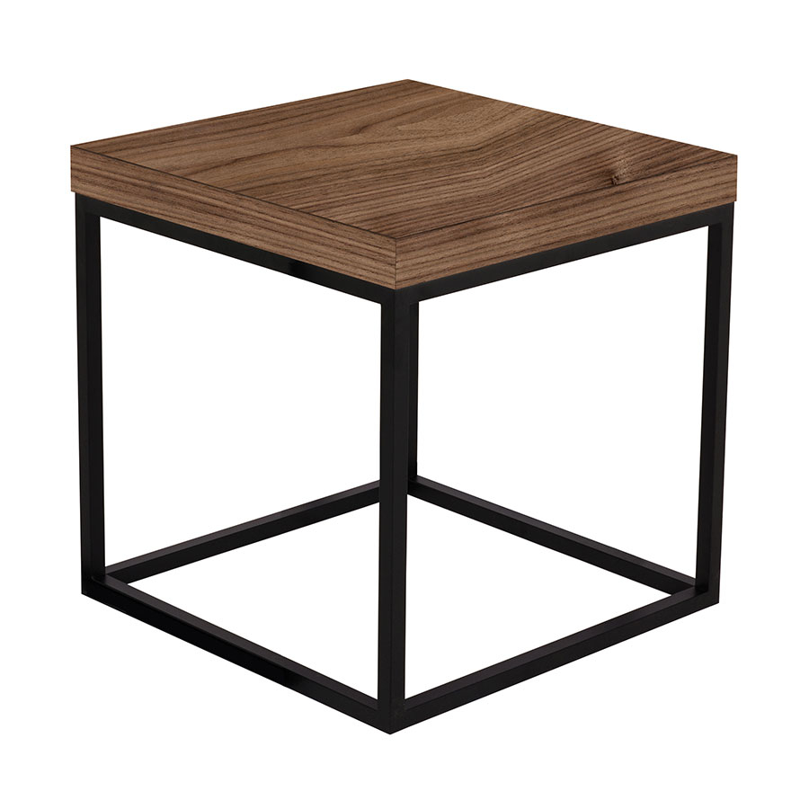 Prairie Walnut Black Modern End Table Temahome Eurway for dimensions 900 X 900