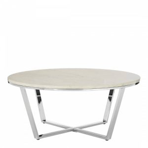 Premier Housewares Marblechrome Allure Round Coffee Table with measurements 900 X 900
