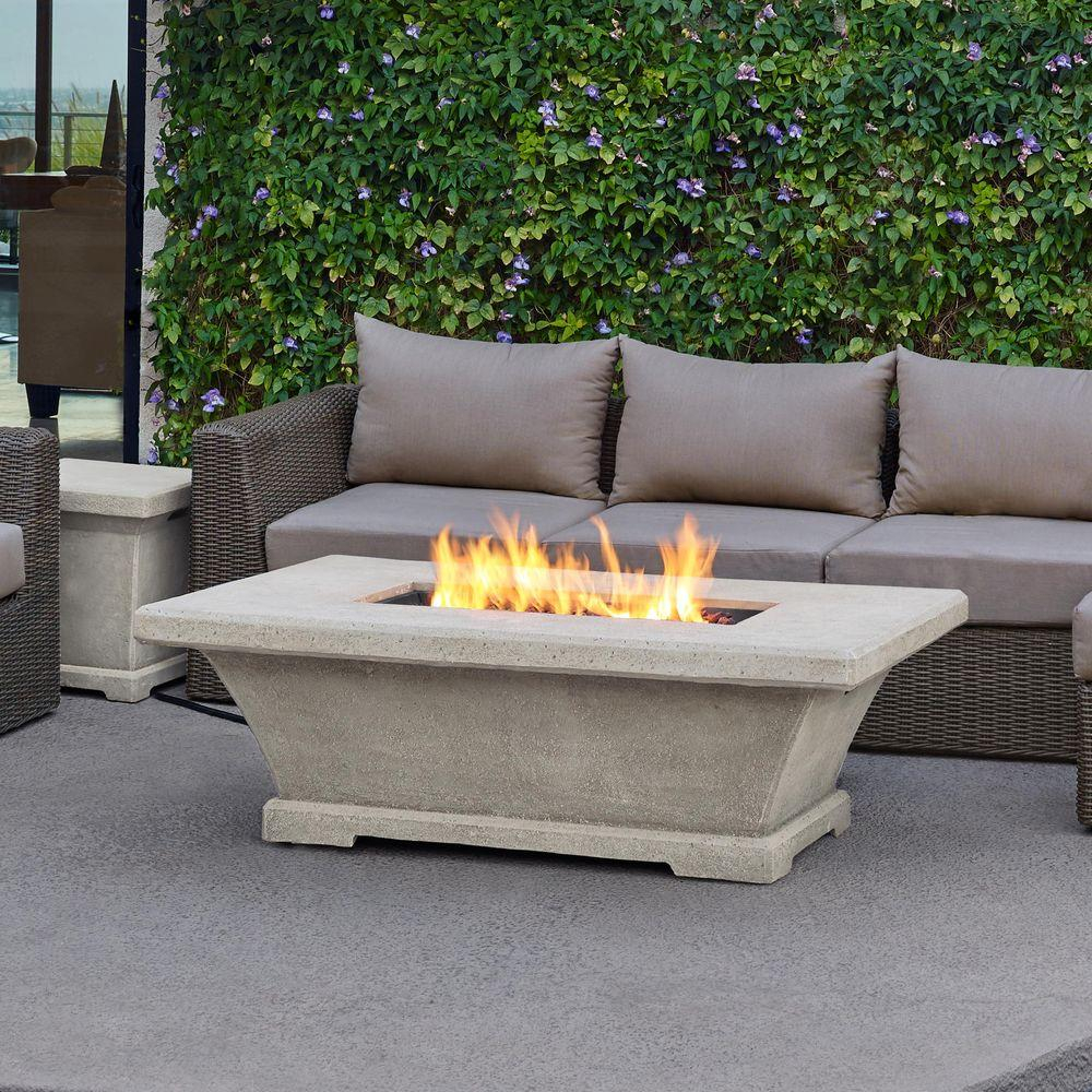 Real Flame Monaco 55 In Fiber Concret Rectangle Propane Gas Fire with regard to sizing 1000 X 1000