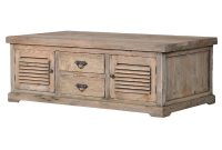 Reclaimed Pine Louvred Door Coffee Table With Doors And Drawers in measurements 1200 X 1372