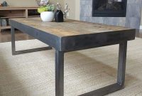 Reclaimed Wood And Metal Coffee Table Tube Steel Frame And Legs regarding measurements 900 X 900