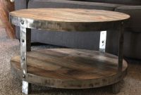 Reclaimed Wood And Metal Round Two Tier 30 Coffee Table Free inside proportions 900 X 900