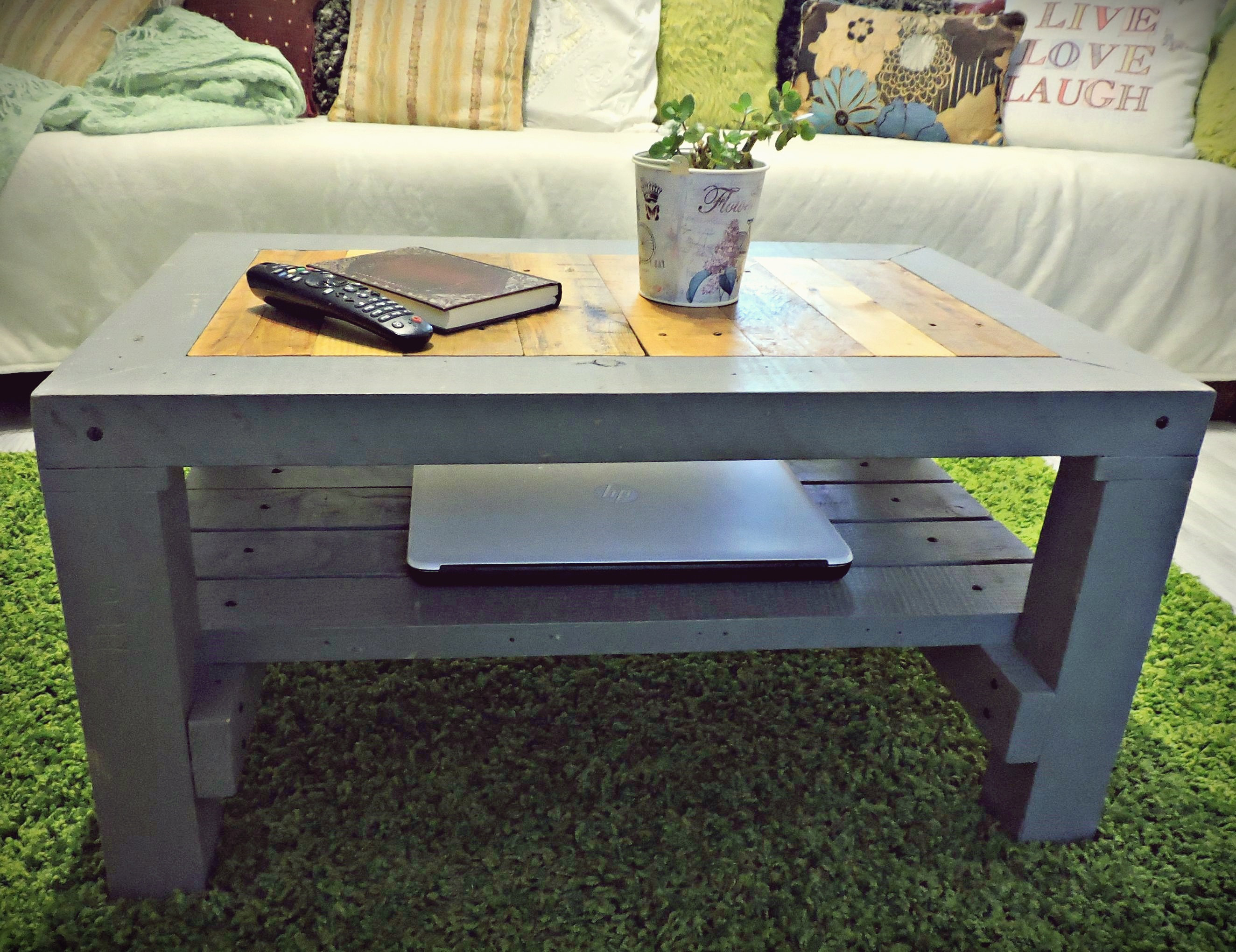 Reclaimed Wood Coffee Table With Chunky Legs Rustic Home Etsy within size 2648 X 2040