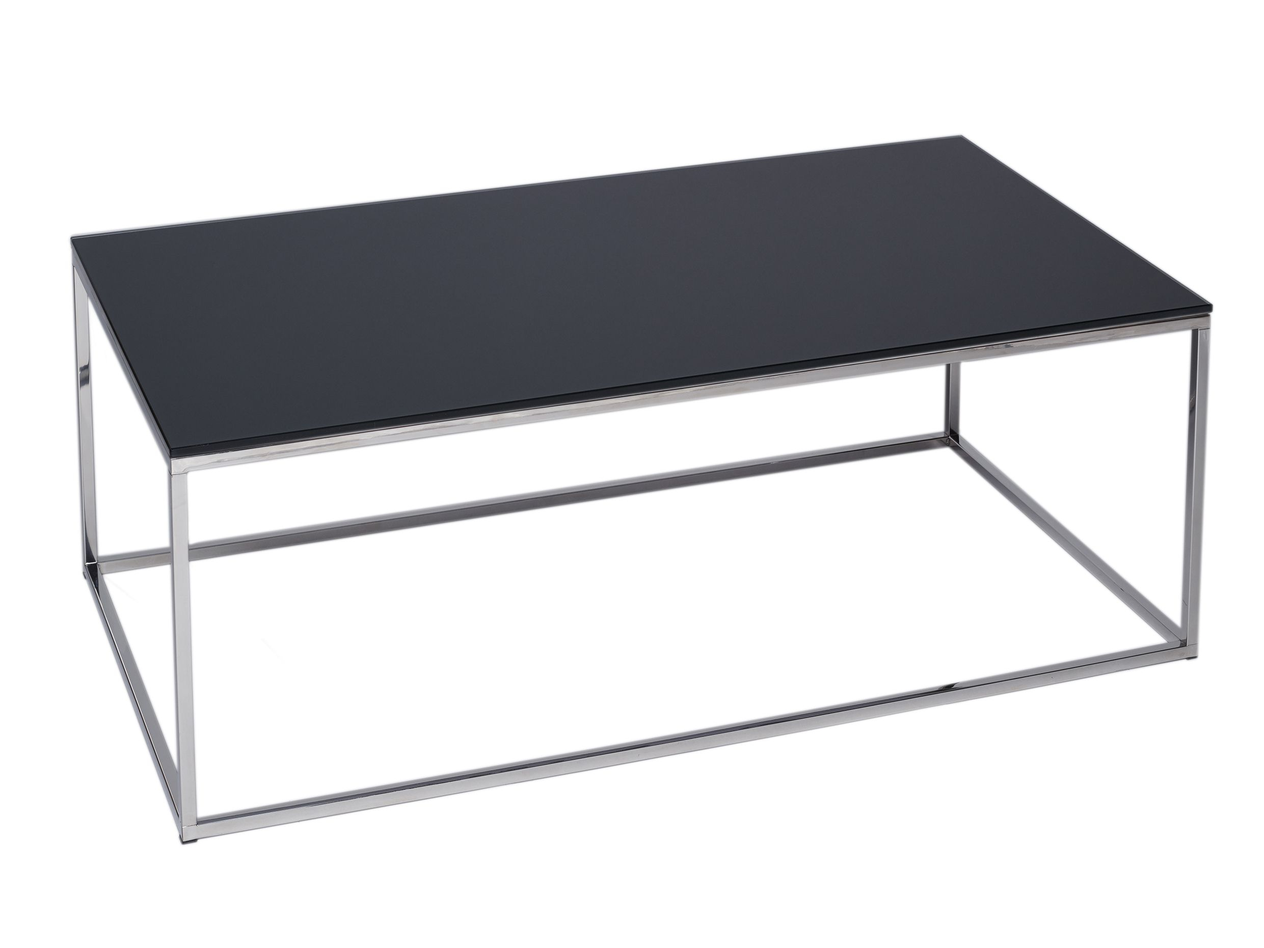 Rectangular Coffee Table Kensal Black With Polished Steel Base intended for proportions 2481 X 1861 Rectangular Coffee Table Kensal Black With Polished Steel Base intended for proportions 2481 X 1861