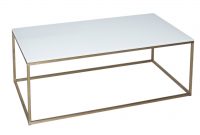 Rectangular Coffee Table Kensal White With Brass Base Collection with measurements 2454 X 1841