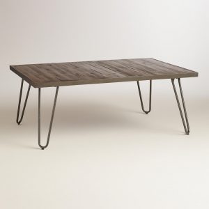 Rectangular Wood Hairpin Coffee Table World Market Family Room intended for measurements 2000 X 2000