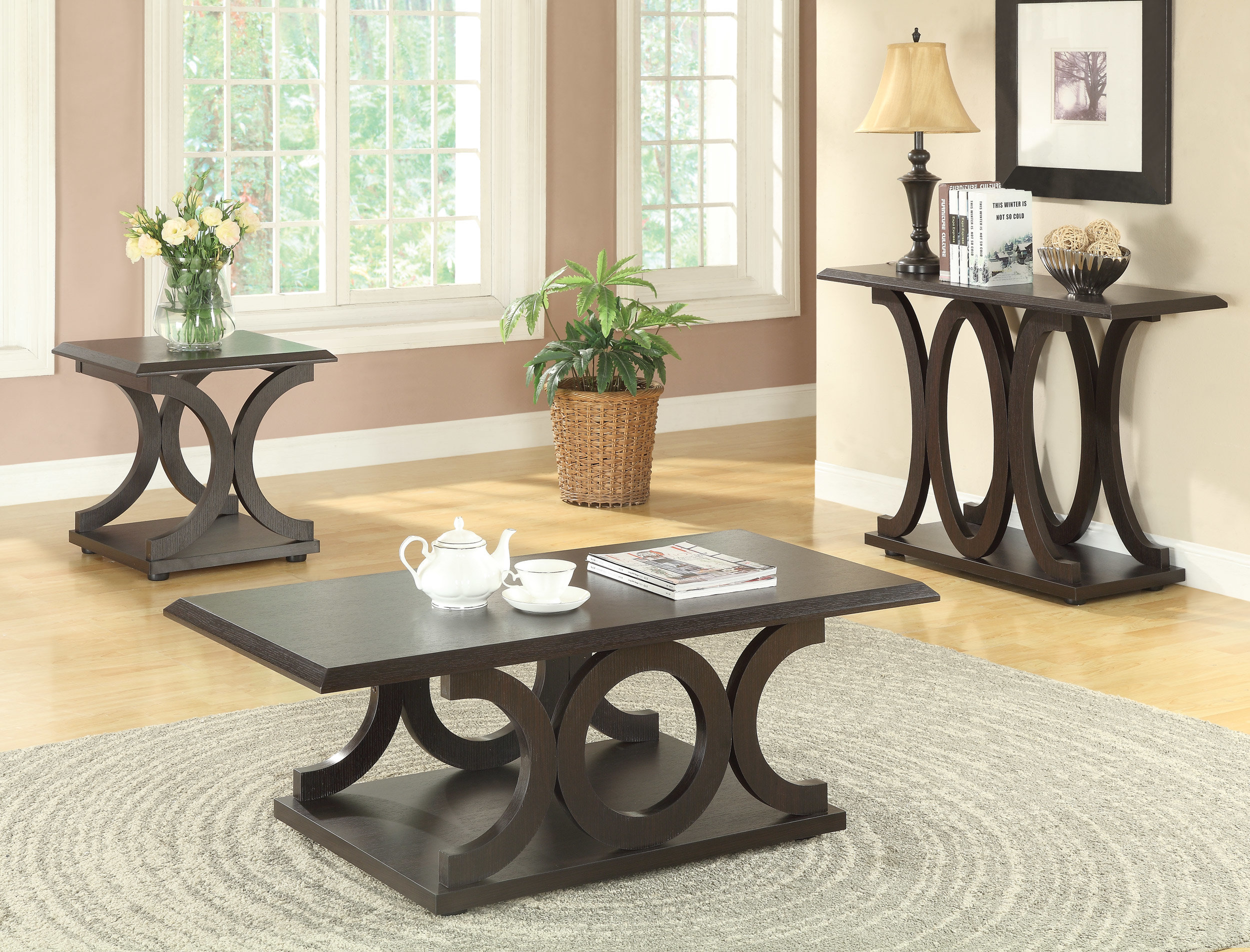 Red Barrel Studio Adaline 3 Piece Coffee Table Set Reviews Wayfair intended for size 2500 X 1905