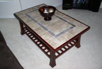 Refinished Coffee Table With A Tile Top And New Wood Moulding My throughout size 2288 X 1712