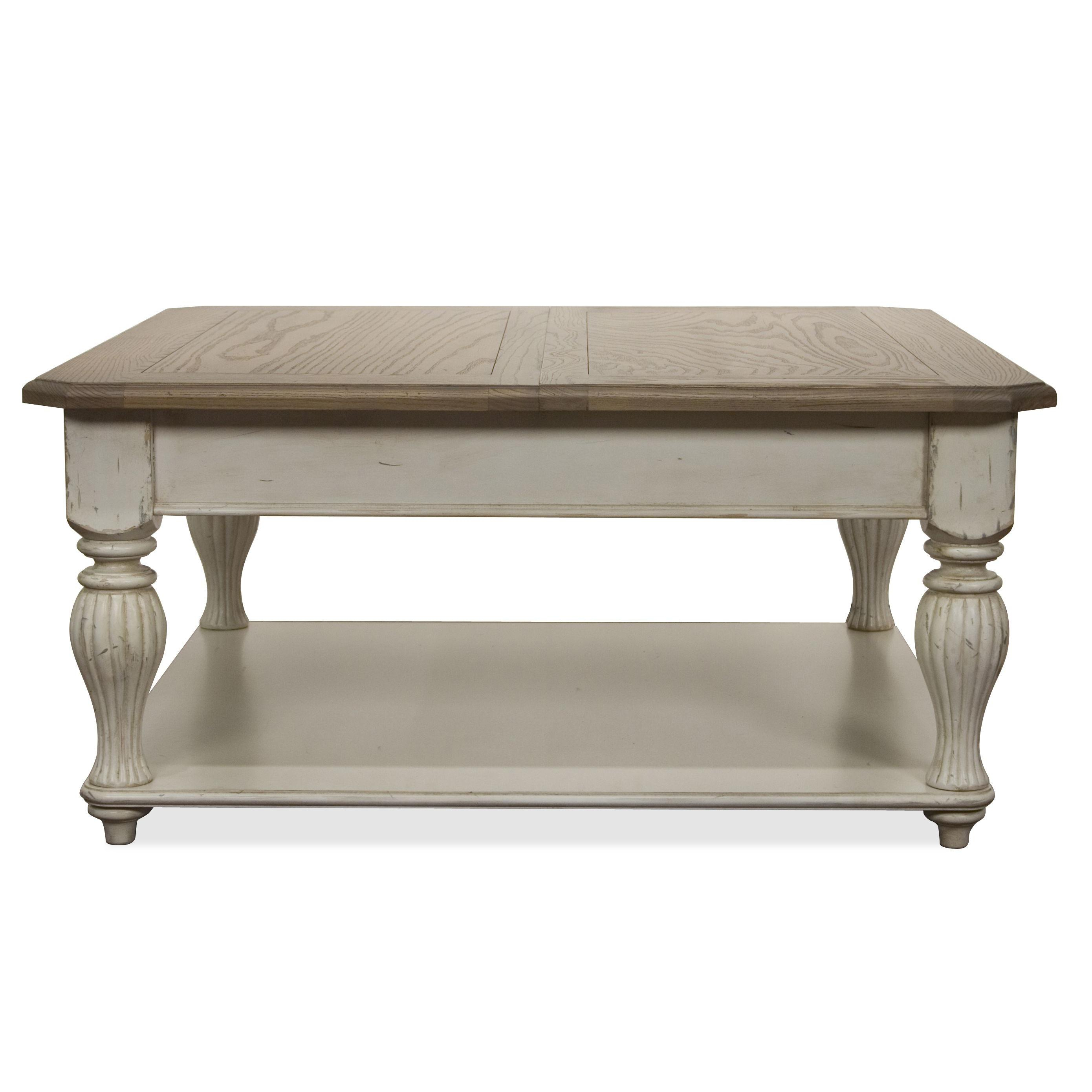 Riverside Furniture Coventry Two Tone Square Lift Top Coffee Table for measurements 2780 X 2780