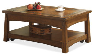Riverside Furniture Craftsman Home Lift Top Coffee Table With Slate in measurements 1789 X 1036