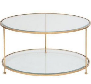 Rollo Round Gold Coffee Table pertaining to proportions 1002 X 926
