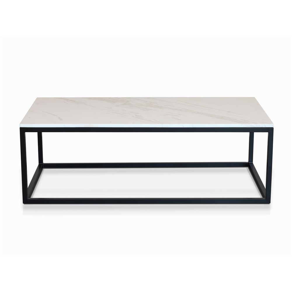 Ron Coffee Table Black With White Faux Marble James Lane in sizing 1000 X 1000