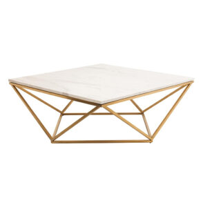 Rosalie Hollywood Regency Gold Steel White Marble Coffee Table with regard to proportions 1000 X 1021