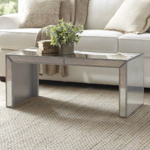 Rosdorf Park Dicha Mirrored Coffee Table Reviews Wayfair regarding dimensions 2000 X 2000