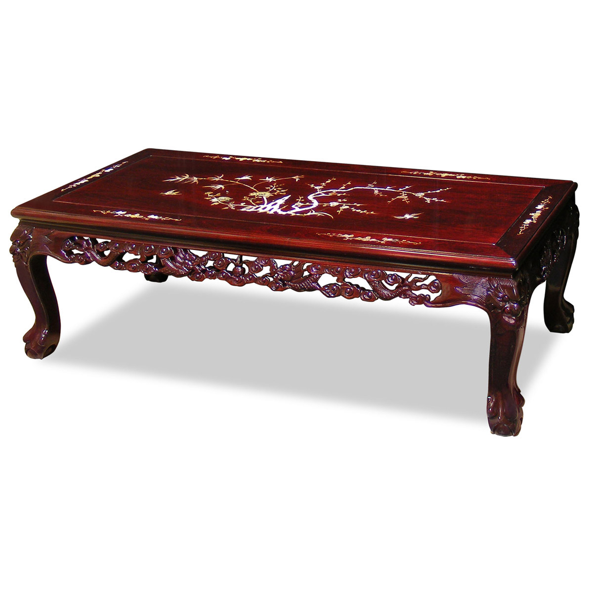 Rosewood Imperial Mother Of Pearl Motif Inlay Coffee Table with regard to size 1200 X 1200