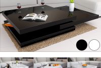 Rotating Coffee Table High Gloss Layers Modern Living Room Furniture with regard to measurements 1000 X 1000