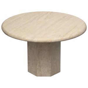 Round Italia Travertine Dining Table I Like Nice Things 3 inside proportions 1500 X 1500