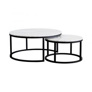 Round Nesting Coffee Table Stylish Marble Ayva Tables Set Of 2 World in dimensions 1000 X 1000