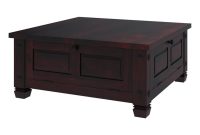 Russet Solid Wood 4 Doors Square Rustic Coffee Table With Storage in size 1200 X 1200