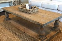 Rustic Baluster Wide Plank Coffee Table Etsy inside sizing 960 X 960