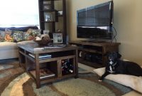 Rustic Coffee Table And Tv Stand Combo Ryobi Nation Projects regarding sizing 2048 X 1536