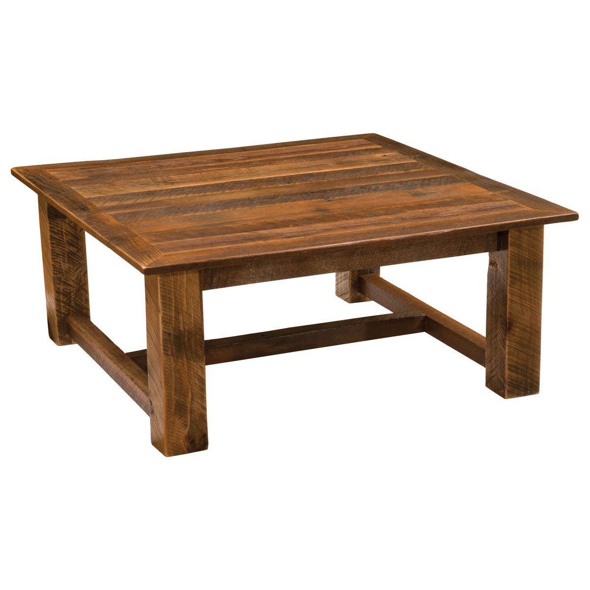Rustic Coffee Tables Barnwood Square Open Coffee Table 42 X 42 regarding proportions 1200 X 1200