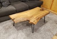 Rustic Modern Live Edge Oak Slab Coffee Table With Steel Etsy intended for proportions 2476 X 1666