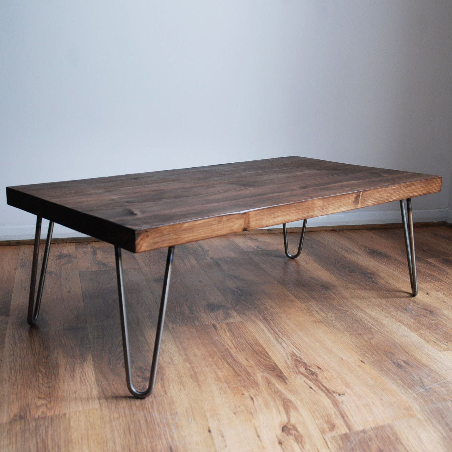 Rustic Vintage Industrial Solid Wood Coffee Table Bare Metal Etsy with regard to proportions 1500 X 1500