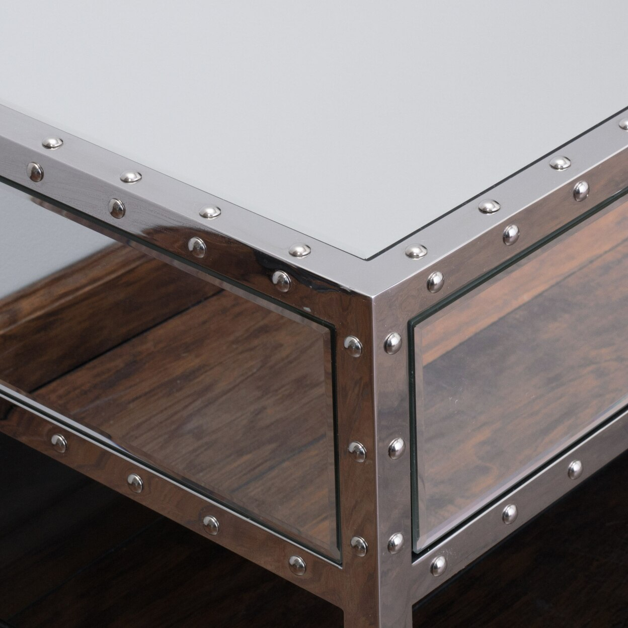 Ryanne Studded Mirrored 2 Drawer Coffee Table In Coffee Tables From for measurements 1248 X 1248