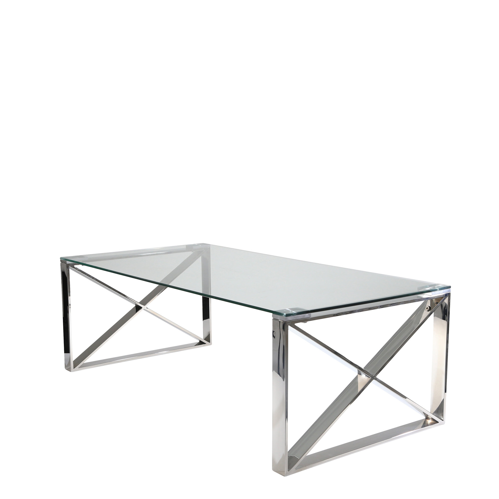 Sagebrook Home Stainless Steel And Glass Coffee Table Reviews intended for sizing 2000 X 2000