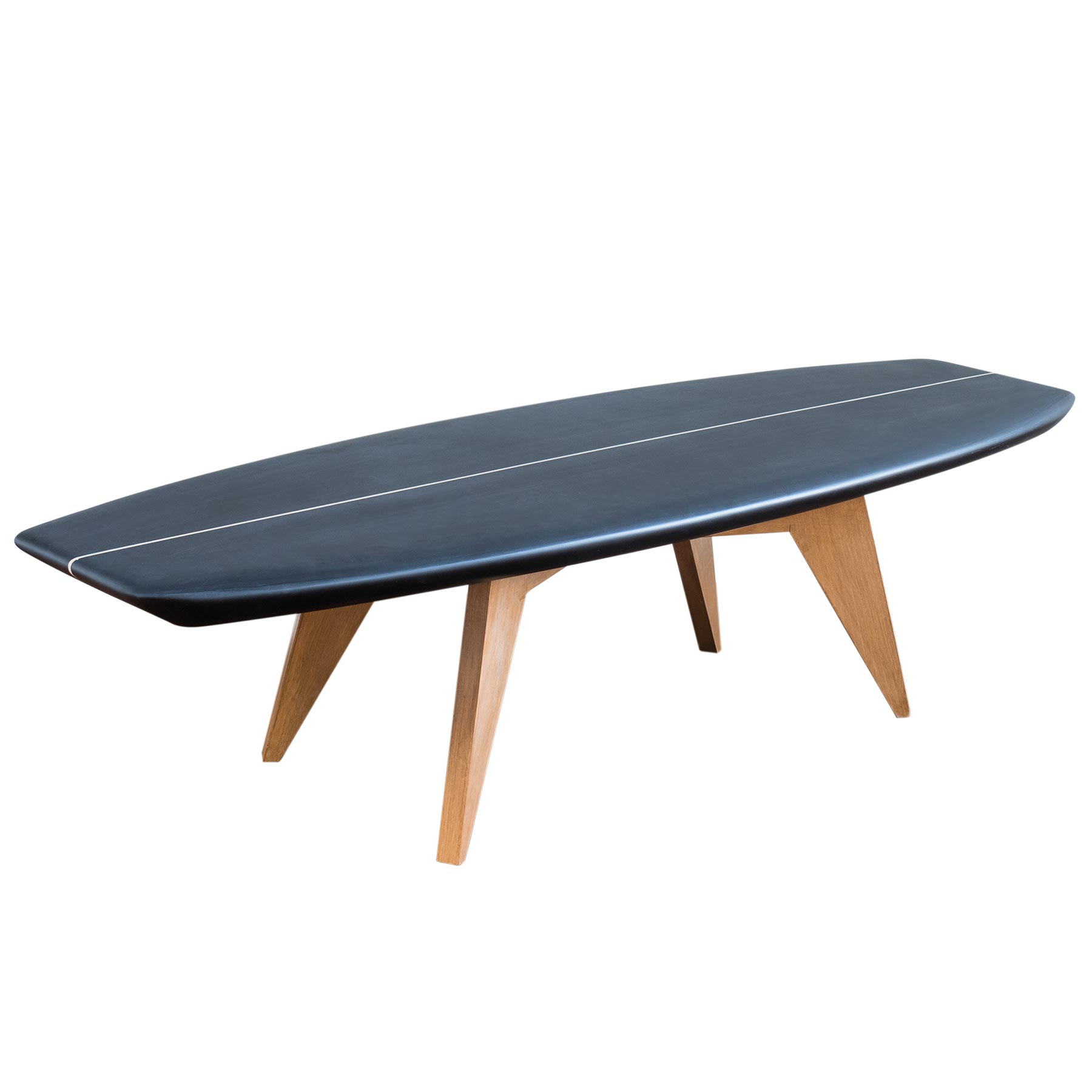 Salty Design Bolge 59 Black Surfboard Coffee Table throughout sizing 1800 X 1800