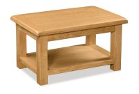 Seaton Oak Small Coffee Table With Shelf Quality Oak Pine Furniture inside dimensions 2000 X 2000