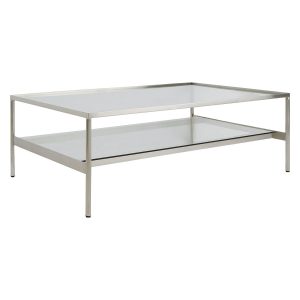 Seattle Chromed Metal And Glass Coffee Table inside proportions 1200 X 1200
