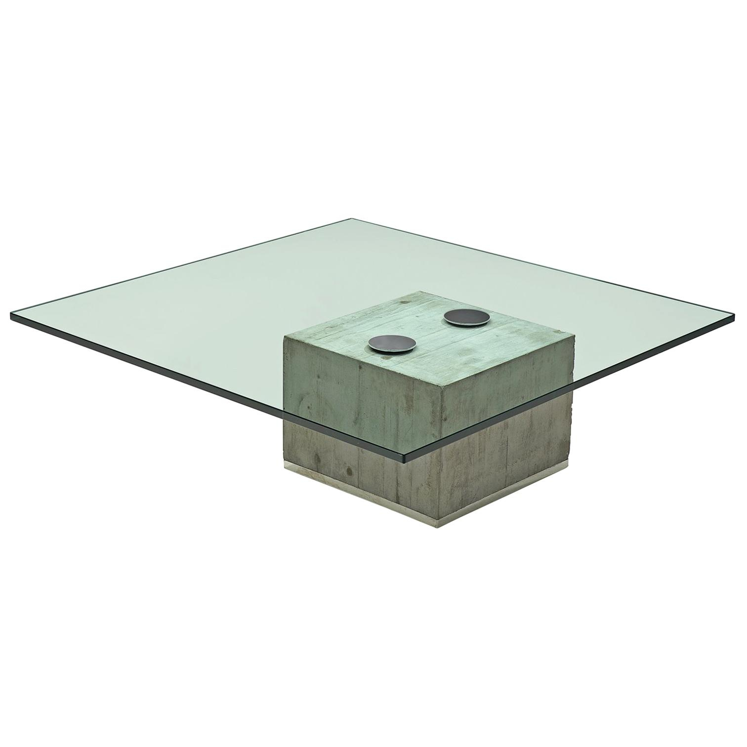 Sergio And Giorgio Saporiti Modern Coffee Table With Concrete And throughout sizing 1512 X 1512