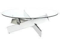 Silver Round Coffee Table Round Glass Coffee Table W Silver Base with regard to dimensions 1284 X 799