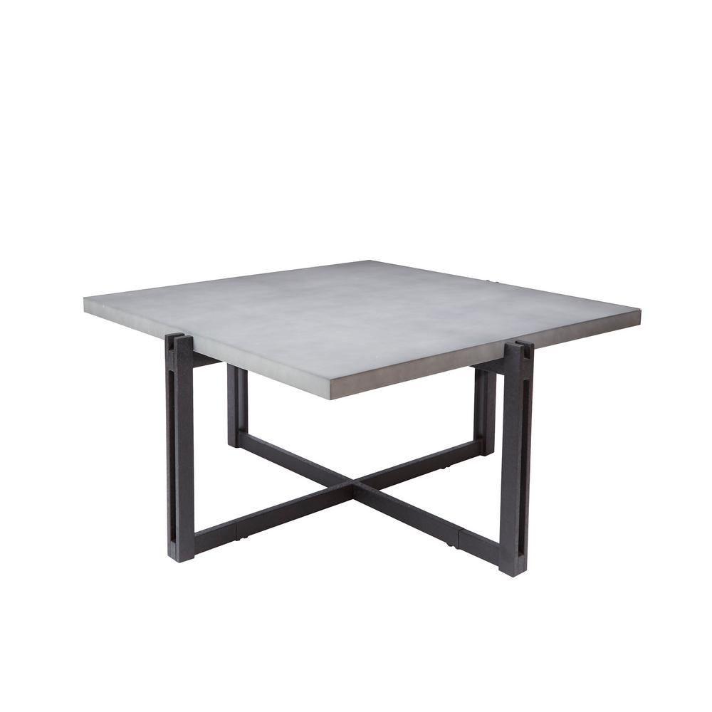 Silverwood Furniture Reimagined Dakota Gray Square Concrete Top within proportions 1000 X 1000